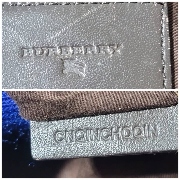 Authentic BURBERRY POCHETTE COATED CANVAS NOVA CHECK SHOULDER BAG DEEP B… - Picture 4 of 14